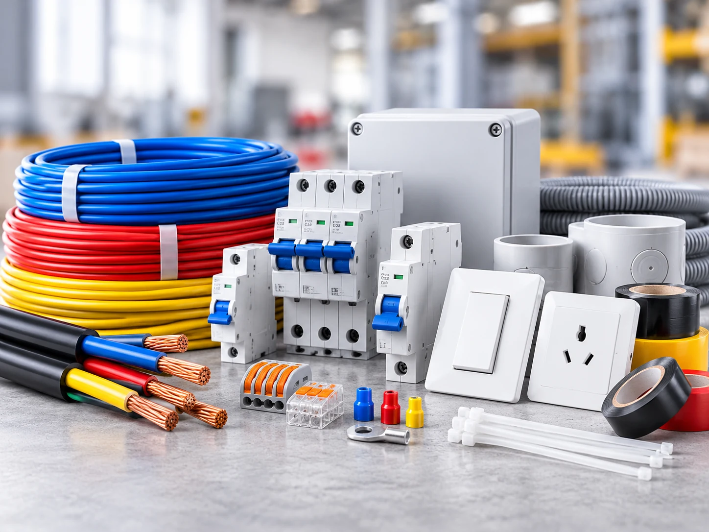 Categoría Electricidad — Cables, interruptores y luminarias